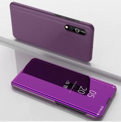 For Huawei Y8P 2020 Plated Mirror Horizontal Flip Leather Case with Holder, For Huawei Y8P 2020