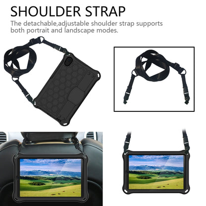Honeycomb Design EVA + PC Material Four Corner Anti Falling Flat Protective Shell With Strap, For Huawei MatePad T8 8.0（2020）