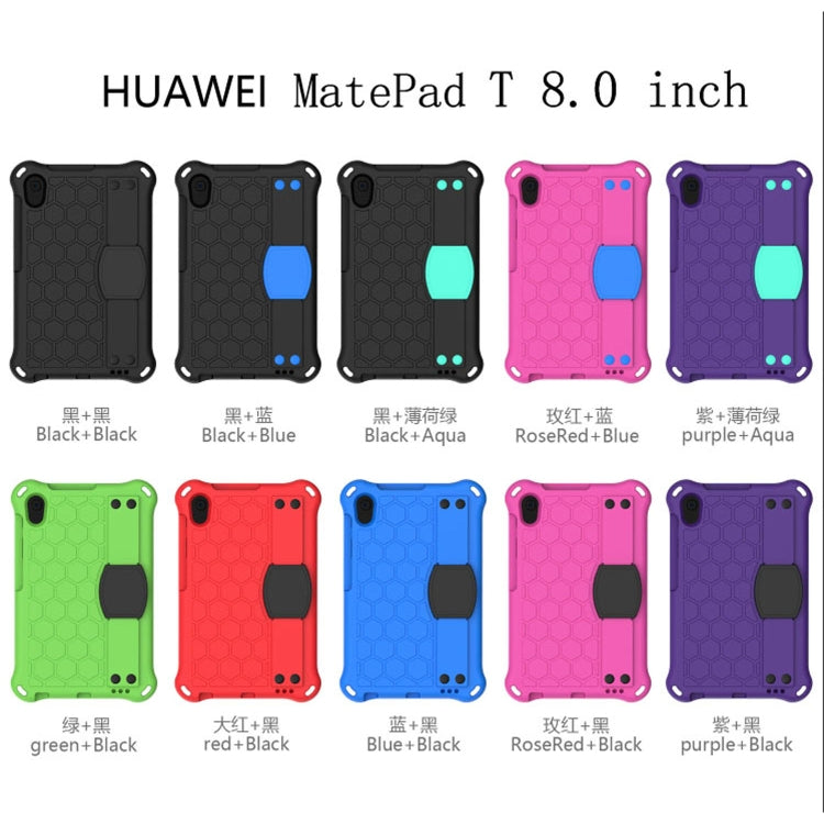 Honeycomb Design EVA + PC Material Four Corner Anti Falling Flat Protective Shell With Strap, For Huawei MatePad T8 8.0（2020）