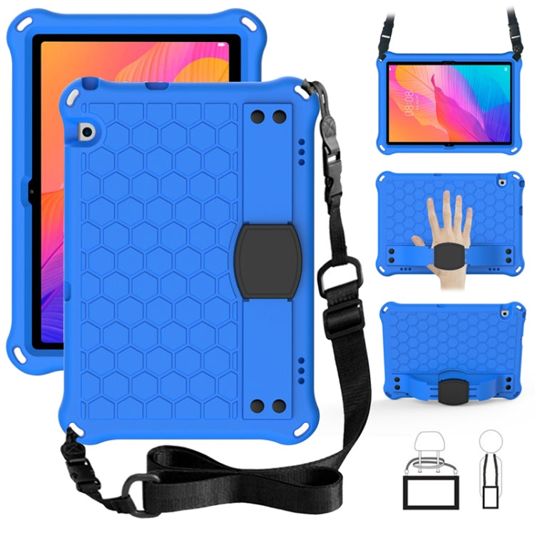 Honeycomb Design EVA + PC Material Four Corner Anti Falling Flat Protective Shell With Strap, For Huawei MatePad T8 8.0（2020）
