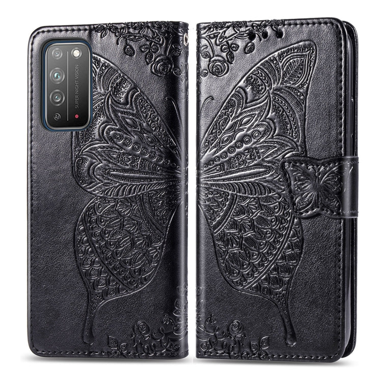 Butterfly Love Flower Embossed Horizontal Flip Leather Case with Bracket / Card Slot / Wallet / Lanyard, For Huawei Honor X10, For Huawei Y8P/ Enjoy 10S, For Huawei Y6P, For Xiaomi Redmi 10X Pro/10X, For OPPO A52/A72/A92