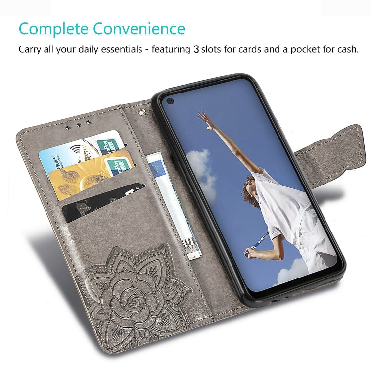 Butterfly Love Flower Embossed Horizontal Flip Leather Case with Bracket / Card Slot / Wallet / Lanyard, For Huawei Honor X10, For Huawei Y8P/ Enjoy 10S, For Huawei Y6P, For Xiaomi Redmi 10X Pro/10X, For OPPO A52/A72/A92