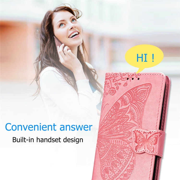 Butterfly Love Flower Embossed Horizontal Flip Leather Case with Bracket / Card Slot / Wallet / Lanyard, For Huawei Honor X10, For Huawei Y8P/ Enjoy 10S, For Huawei Y6P, For Xiaomi Redmi 10X Pro/10X, For OPPO A52/A72/A92
