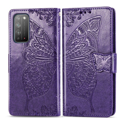 Butterfly Love Flower Embossed Horizontal Flip Leather Case with Bracket / Card Slot / Wallet / Lanyard, For Huawei Honor X10, For Huawei Y8P/ Enjoy 10S, For Huawei Y6P, For Xiaomi Redmi 10X Pro/10X, For OPPO A52/A72/A92