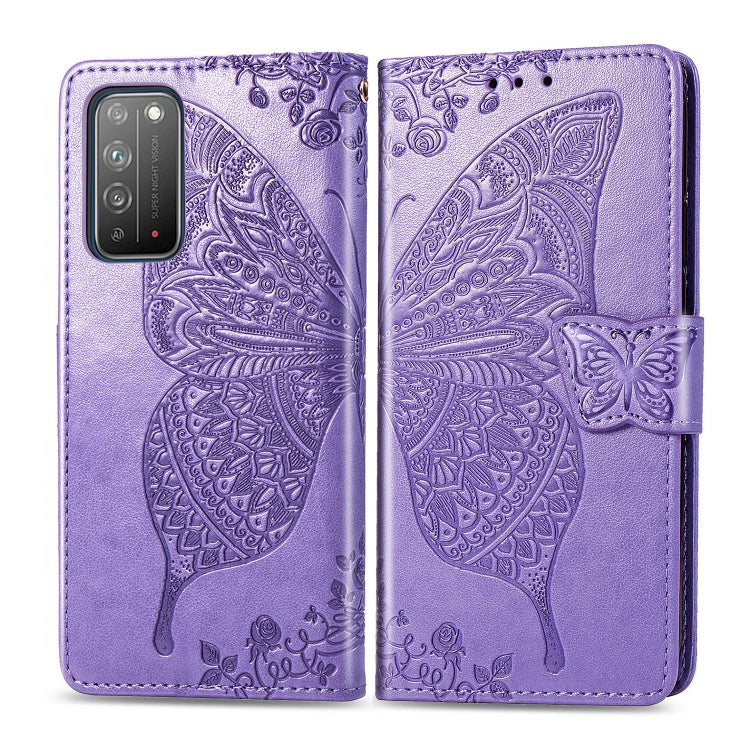 Butterfly Love Flower Embossed Horizontal Flip Leather Case with Bracket / Card Slot / Wallet / Lanyard, For Huawei Honor X10, For Huawei Y8P/ Enjoy 10S, For Huawei Y6P, For Xiaomi Redmi 10X Pro/10X, For OPPO A52/A72/A92