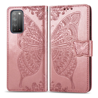 Butterfly Love Flower Embossed Horizontal Flip Leather Case with Bracket / Card Slot / Wallet / Lanyard, For Huawei Honor X10, For Huawei Y8P/ Enjoy 10S, For Huawei Y6P, For Xiaomi Redmi 10X Pro/10X, For OPPO A52/A72/A92