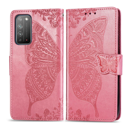 Butterfly Love Flower Embossed Horizontal Flip Leather Case with Bracket / Card Slot / Wallet / Lanyard, For Huawei Honor X10, For Huawei Y8P/ Enjoy 10S, For Huawei Y6P, For Xiaomi Redmi 10X Pro/10X, For OPPO A52/A72/A92