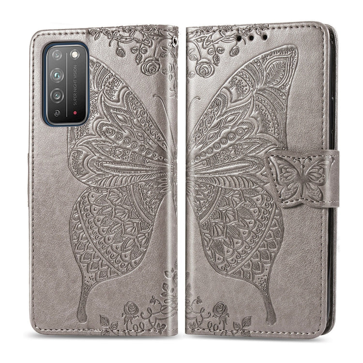 Butterfly Love Flower Embossed Horizontal Flip Leather Case with Bracket / Card Slot / Wallet / Lanyard, For Huawei Honor X10, For Huawei Y8P/ Enjoy 10S, For Huawei Y6P, For Xiaomi Redmi 10X Pro/10X, For OPPO A52/A72/A92