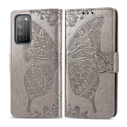 Butterfly Love Flower Embossed Horizontal Flip Leather Case with Bracket / Card Slot / Wallet / Lanyard, For Huawei Honor X10, For Huawei Y8P/ Enjoy 10S, For Huawei Y6P, For Xiaomi Redmi 10X Pro/10X, For OPPO A52/A72/A92