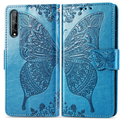 Butterfly Love Flower Embossed Horizontal Flip Leather Case with Bracket / Card Slot / Wallet / Lanyard, For Huawei Honor X10, For Huawei Y8P/ Enjoy 10S, For Huawei Y6P, For Xiaomi Redmi 10X Pro/10X, For OPPO A52/A72/A92