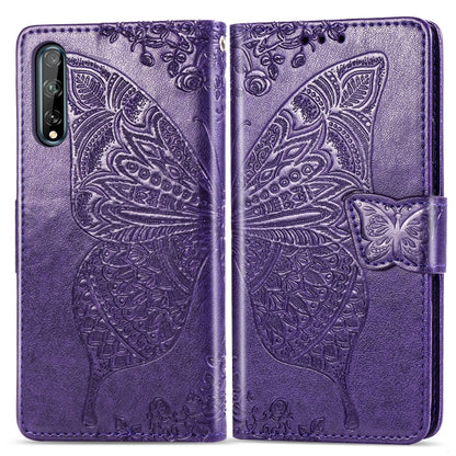 Butterfly Love Flower Embossed Horizontal Flip Leather Case with Bracket / Card Slot / Wallet / Lanyard, For Huawei Honor X10, For Huawei Y8P/ Enjoy 10S, For Huawei Y6P, For Xiaomi Redmi 10X Pro/10X, For OPPO A52/A72/A92