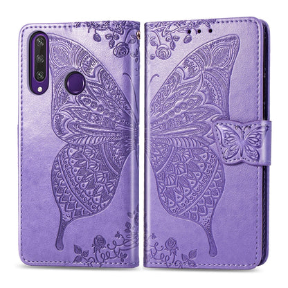 Butterfly Love Flower Embossed Horizontal Flip Leather Case with Bracket / Card Slot / Wallet / Lanyard, For Huawei Honor X10, For Huawei Y8P/ Enjoy 10S, For Huawei Y6P, For Xiaomi Redmi 10X Pro/10X, For OPPO A52/A72/A92
