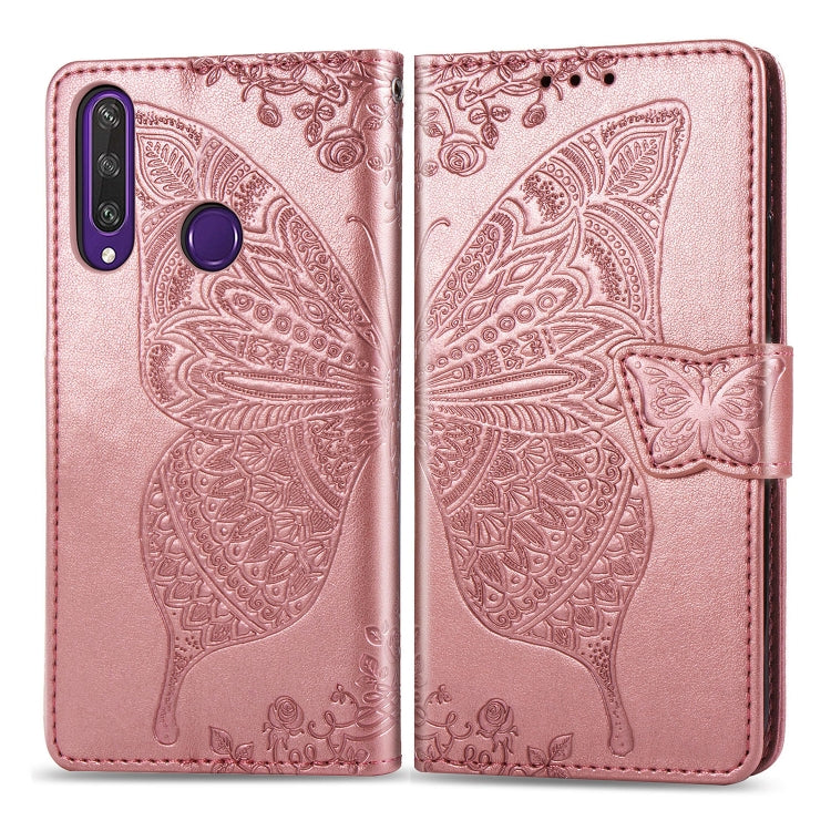 Butterfly Love Flower Embossed Horizontal Flip Leather Case with Bracket / Card Slot / Wallet / Lanyard, For Huawei Honor X10, For Huawei Y8P/ Enjoy 10S, For Huawei Y6P, For Xiaomi Redmi 10X Pro/10X, For OPPO A52/A72/A92