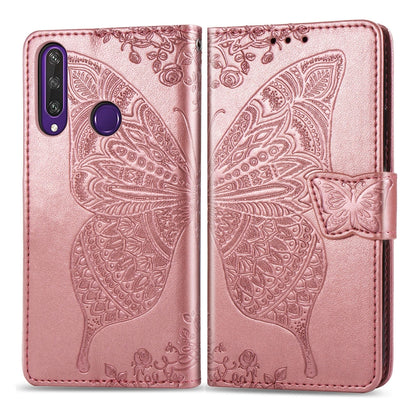 Butterfly Love Flower Embossed Horizontal Flip Leather Case with Bracket / Card Slot / Wallet / Lanyard, For Huawei Honor X10, For Huawei Y8P/ Enjoy 10S, For Huawei Y6P, For Xiaomi Redmi 10X Pro/10X, For OPPO A52/A72/A92