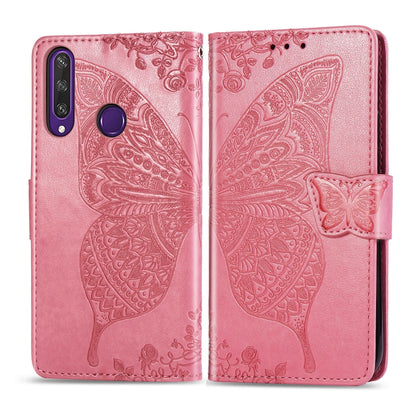 Butterfly Love Flower Embossed Horizontal Flip Leather Case with Bracket / Card Slot / Wallet / Lanyard, For Huawei Honor X10, For Huawei Y8P/ Enjoy 10S, For Huawei Y6P, For Xiaomi Redmi 10X Pro/10X, For OPPO A52/A72/A92