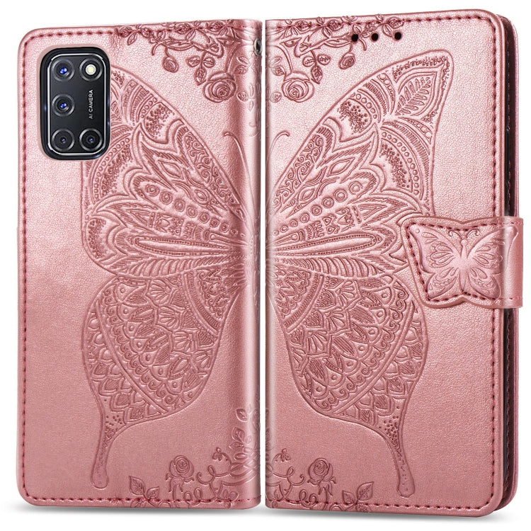 Butterfly Love Flower Embossed Horizontal Flip Leather Case with Bracket / Card Slot / Wallet / Lanyard, For Huawei Honor X10, For Huawei Y8P/ Enjoy 10S, For Huawei Y6P, For Xiaomi Redmi 10X Pro/10X, For OPPO A52/A72/A92