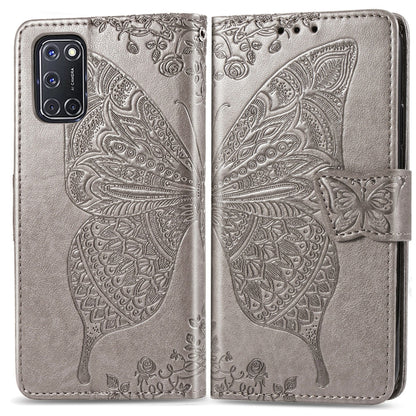 Butterfly Love Flower Embossed Horizontal Flip Leather Case with Bracket / Card Slot / Wallet / Lanyard, For Huawei Honor X10, For Huawei Y8P/ Enjoy 10S, For Huawei Y6P, For Xiaomi Redmi 10X Pro/10X, For OPPO A52/A72/A92