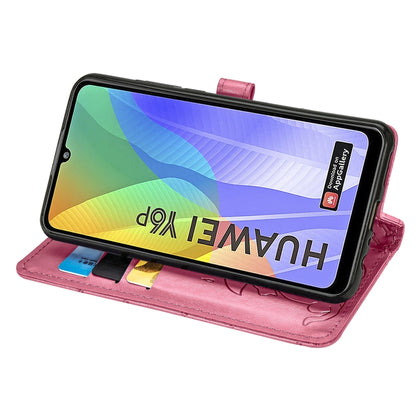 Cute Cat and Dog Embossed Horizontal Flip Leather Case with Bracket / Card Slot / Wallet / Lanyard, For Huawei Y8P/ Enjoy 10S, For Huawei Y6P, For Xiaomi  Redmi 10X Pro 5G/10X 5G, For OPPO A52/A72/A92