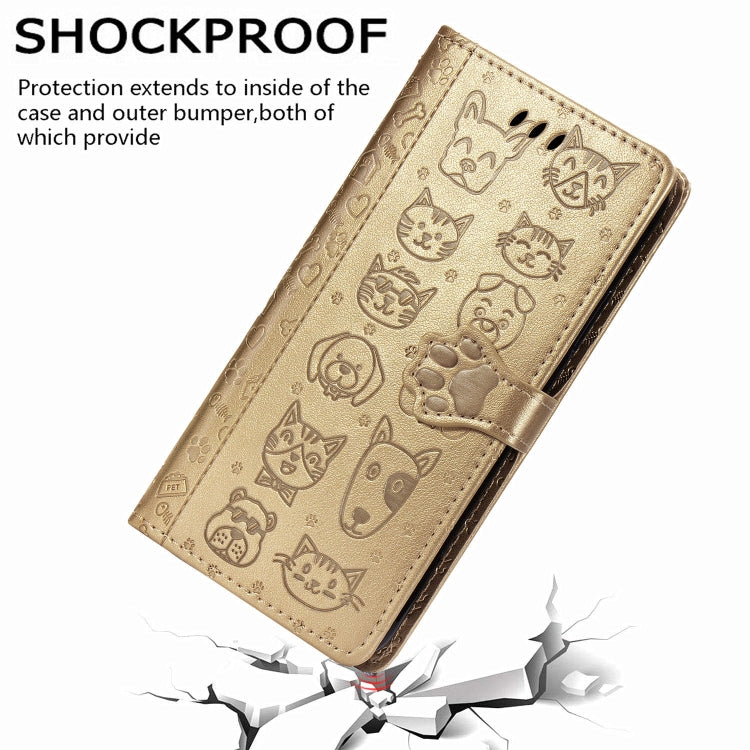 Cute Cat and Dog Embossed Horizontal Flip Leather Case with Bracket / Card Slot / Wallet / Lanyard, For Huawei Y8P/ Enjoy 10S, For Huawei Y6P, For Xiaomi  Redmi 10X Pro 5G/10X 5G, For OPPO A52/A72/A92