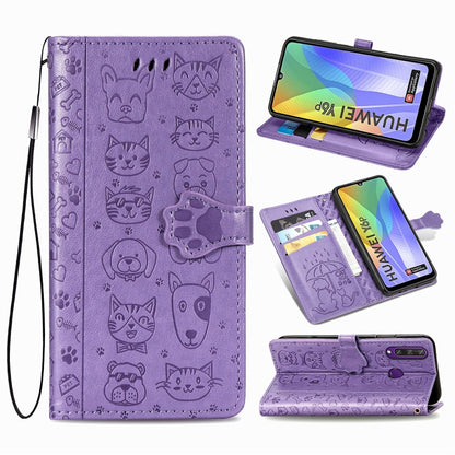 Cute Cat and Dog Embossed Horizontal Flip Leather Case with Bracket / Card Slot / Wallet / Lanyard, For Huawei Y8P/ Enjoy 10S, For Huawei Y6P, For Xiaomi  Redmi 10X Pro 5G/10X 5G, For OPPO A52/A72/A92