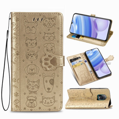 Cute Cat and Dog Embossed Horizontal Flip Leather Case with Bracket / Card Slot / Wallet / Lanyard, For Huawei Y8P/ Enjoy 10S, For Huawei Y6P, For Xiaomi  Redmi 10X Pro 5G/10X 5G, For OPPO A52/A72/A92