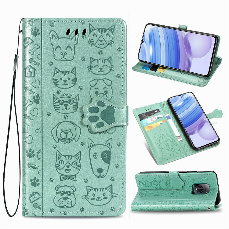 Cute Cat and Dog Embossed Horizontal Flip Leather Case with Bracket / Card Slot / Wallet / Lanyard, For Huawei Y8P/ Enjoy 10S, For Huawei Y6P, For Xiaomi  Redmi 10X Pro 5G/10X 5G, For OPPO A52/A72/A92