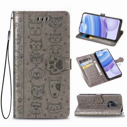 Cute Cat and Dog Embossed Horizontal Flip Leather Case with Bracket / Card Slot / Wallet / Lanyard, For Huawei Y8P/ Enjoy 10S, For Huawei Y6P, For Xiaomi  Redmi 10X Pro 5G/10X 5G, For OPPO A52/A72/A92