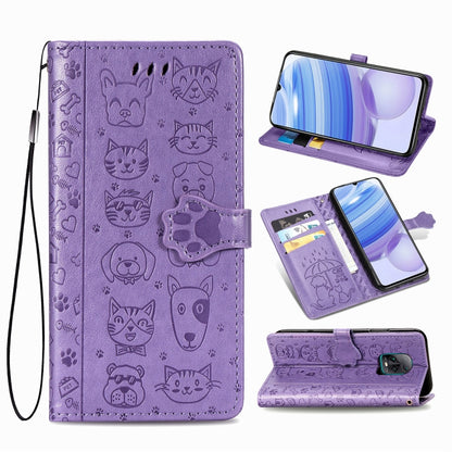 Cute Cat and Dog Embossed Horizontal Flip Leather Case with Bracket / Card Slot / Wallet / Lanyard, For Huawei Y8P/ Enjoy 10S, For Huawei Y6P, For Xiaomi  Redmi 10X Pro 5G/10X 5G, For OPPO A52/A72/A92