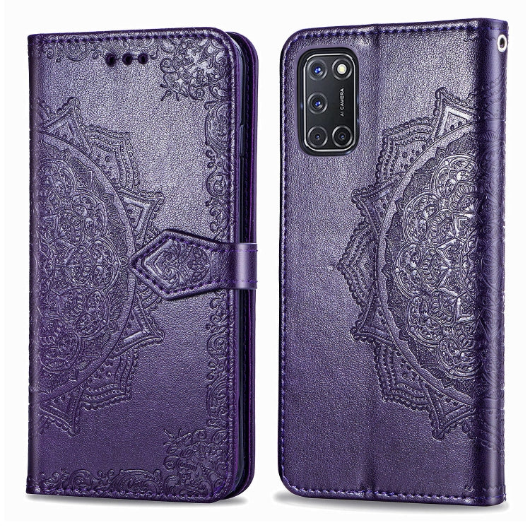 Halfway Mandala Embossing Pattern Horizontal Flip Leather Case with Holder & Card Slots & Wallet & Photo Frame & Lanyard, For Huawei Honor X10, For Huawei Y6P, For OPPO A52 / A72 / A92, For OPPO Find X2 Lite / Reno 3, For OPPO Find X2 Neo              ...