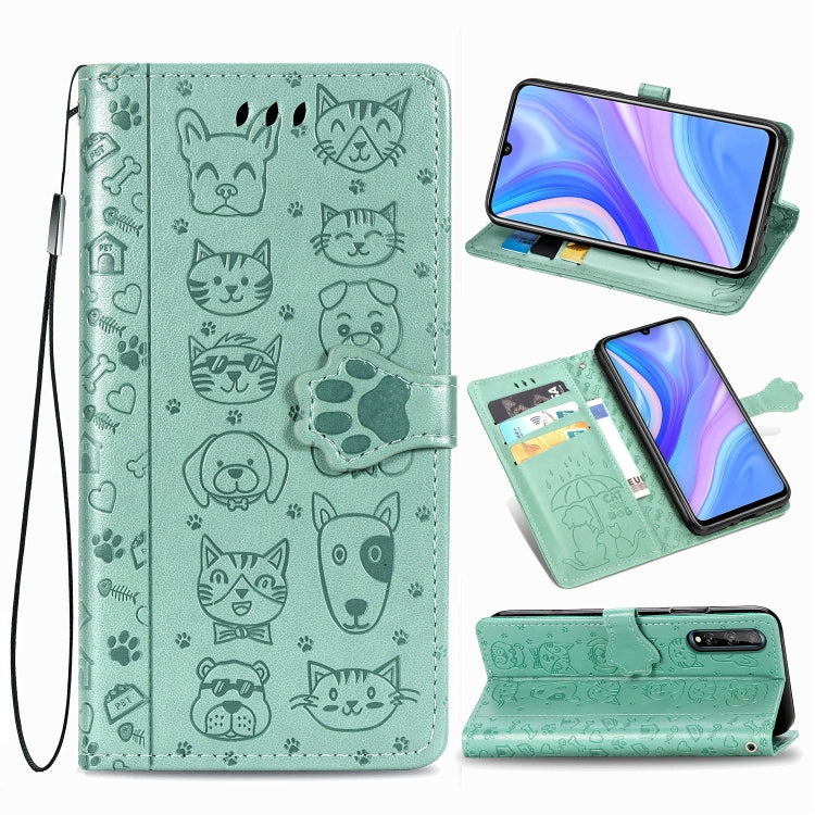 Lovely Cat and Dog Embossing Pattern Horizontal Flip Leather Case , with Holder & Card Slots & Wallet & Cartoon Clasp & Lanyard, For Huawei Y6P, For Huawei Y8P / Enjoy 10s, For Xiaomi Redmi 10X Pro, For Xiaomi Redmi 10X Pro 0, For OPPO A92 / A72 / A52