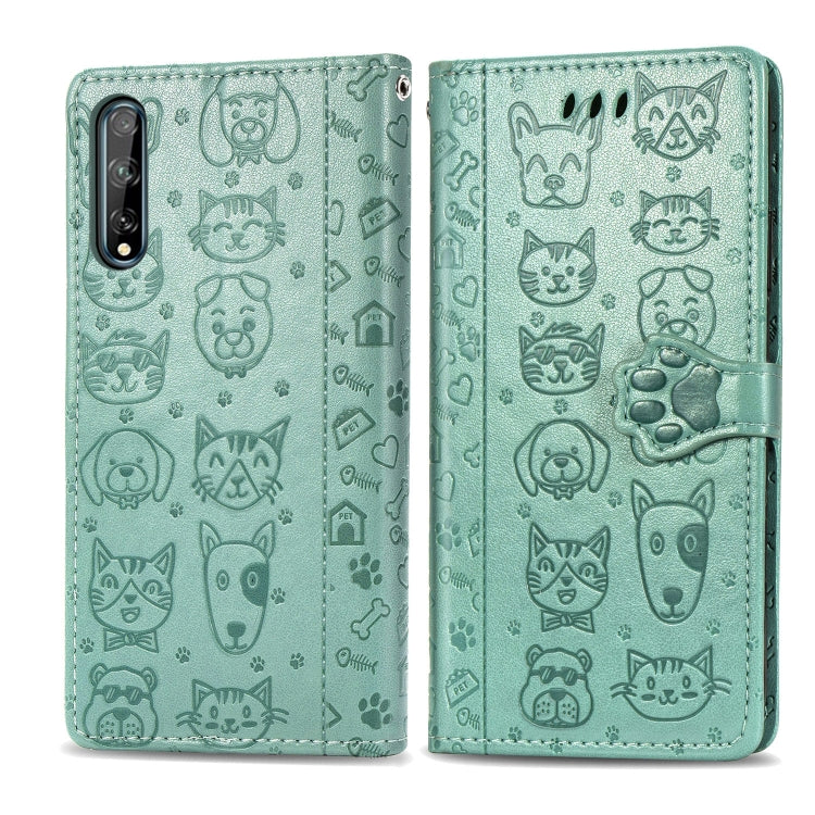 Lovely Cat and Dog Embossing Pattern Horizontal Flip Leather Case , with Holder & Card Slots & Wallet & Cartoon Clasp & Lanyard, For Huawei Y6P, For Huawei Y8P / Enjoy 10s, For Xiaomi Redmi 10X Pro, For Xiaomi Redmi 10X Pro 0, For OPPO A92 / A72 / A52