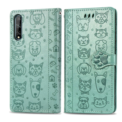 Lovely Cat and Dog Embossing Pattern Horizontal Flip Leather Case , with Holder & Card Slots & Wallet & Cartoon Clasp & Lanyard, For Huawei Y6P, For Huawei Y8P / Enjoy 10s, For Xiaomi Redmi 10X Pro, For Xiaomi Redmi 10X Pro 0, For OPPO A92 / A72 / A52
