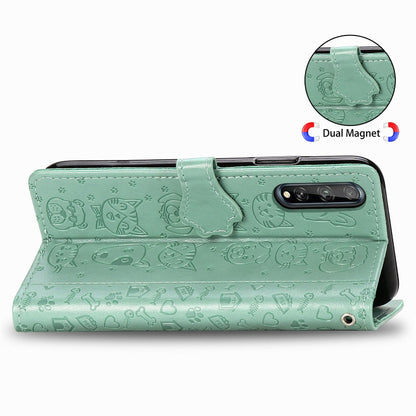Lovely Cat and Dog Embossing Pattern Horizontal Flip Leather Case , with Holder & Card Slots & Wallet & Cartoon Clasp & Lanyard, For Huawei Y6P, For Huawei Y8P / Enjoy 10s, For Xiaomi Redmi 10X Pro, For Xiaomi Redmi 10X Pro 0, For OPPO A92 / A72 / A52