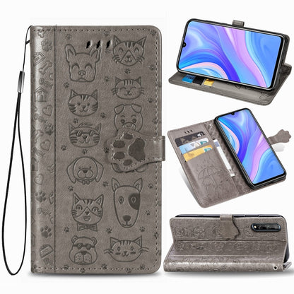 Lovely Cat and Dog Embossing Pattern Horizontal Flip Leather Case , with Holder & Card Slots & Wallet & Cartoon Clasp & Lanyard, For Huawei Y6P, For Huawei Y8P / Enjoy 10s, For Xiaomi Redmi 10X Pro, For Xiaomi Redmi 10X Pro 0, For OPPO A92 / A72 / A52
