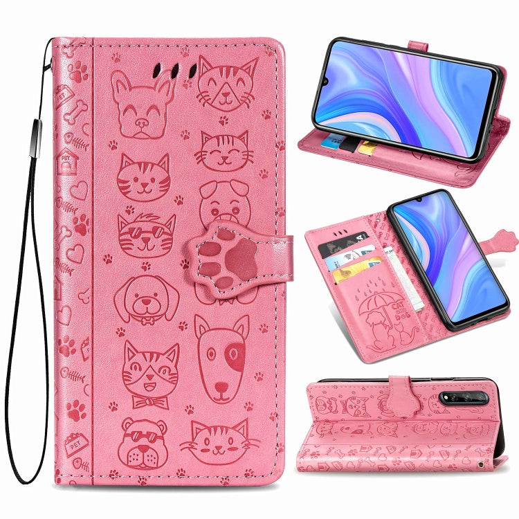 Lovely Cat and Dog Embossing Pattern Horizontal Flip Leather Case , with Holder & Card Slots & Wallet & Cartoon Clasp & Lanyard, For Huawei Y6P, For Huawei Y8P / Enjoy 10s, For Xiaomi Redmi 10X Pro, For Xiaomi Redmi 10X Pro 0, For OPPO A92 / A72 / A52