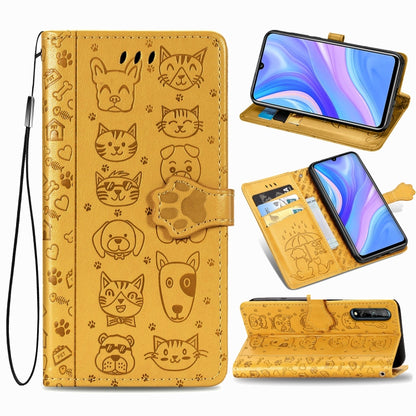 Lovely Cat and Dog Embossing Pattern Horizontal Flip Leather Case , with Holder & Card Slots & Wallet & Cartoon Clasp & Lanyard, For Huawei Y6P, For Huawei Y8P / Enjoy 10s, For Xiaomi Redmi 10X Pro, For Xiaomi Redmi 10X Pro 0, For OPPO A92 / A72 / A52