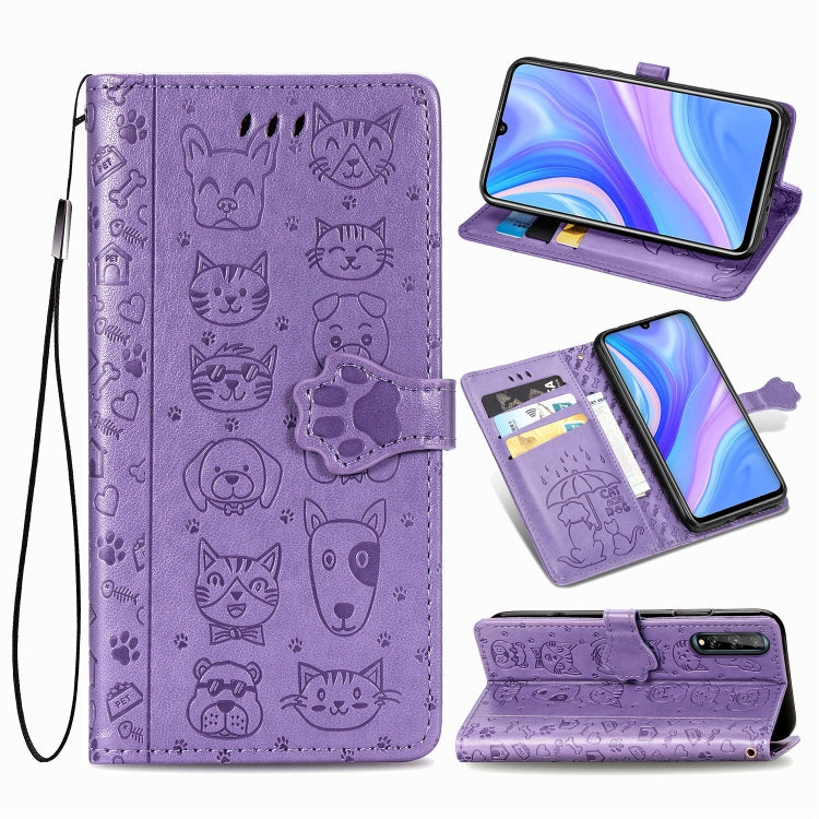 Lovely Cat and Dog Embossing Pattern Horizontal Flip Leather Case , with Holder & Card Slots & Wallet & Cartoon Clasp & Lanyard, For Huawei Y6P, For Huawei Y8P / Enjoy 10s, For Xiaomi Redmi 10X Pro, For Xiaomi Redmi 10X Pro 0, For OPPO A92 / A72 / A52