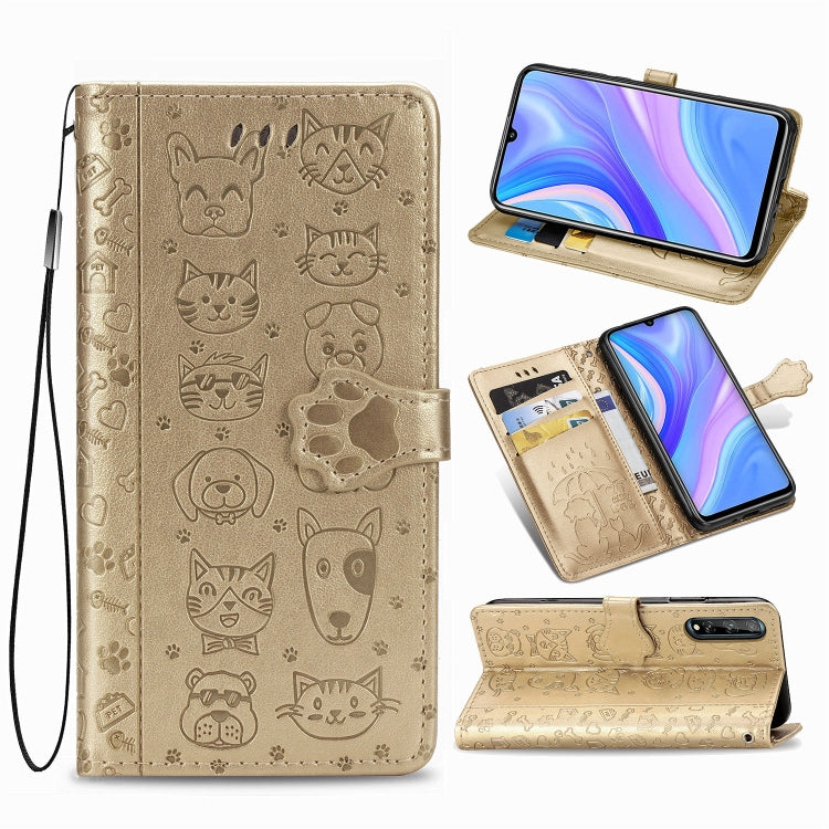 Lovely Cat and Dog Embossing Pattern Horizontal Flip Leather Case , with Holder & Card Slots & Wallet & Cartoon Clasp & Lanyard, For Huawei Y6P, For Huawei Y8P / Enjoy 10s, For Xiaomi Redmi 10X Pro, For Xiaomi Redmi 10X Pro 0, For OPPO A92 / A72 / A52
