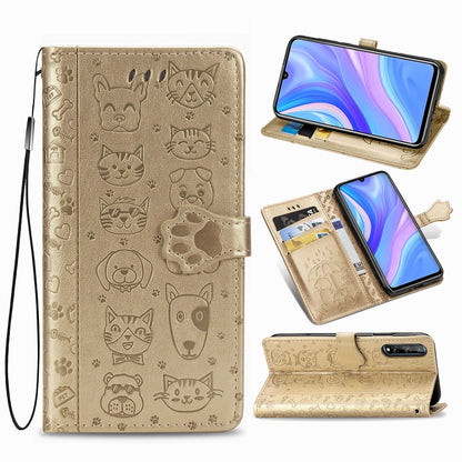Lovely Cat and Dog Embossing Pattern Horizontal Flip Leather Case , with Holder & Card Slots & Wallet & Cartoon Clasp & Lanyard, For Huawei Y6P, For Huawei Y8P / Enjoy 10s, For Xiaomi Redmi 10X Pro, For Xiaomi Redmi 10X Pro 0, For OPPO A92 / A72 / A52
