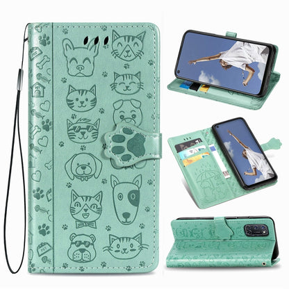 Lovely Cat and Dog Embossing Pattern Horizontal Flip Leather Case , with Holder & Card Slots & Wallet & Cartoon Clasp & Lanyard, For Huawei Y6P, For Huawei Y8P / Enjoy 10s, For Xiaomi Redmi 10X Pro, For Xiaomi Redmi 10X Pro 0, For OPPO A92 / A72 / A52