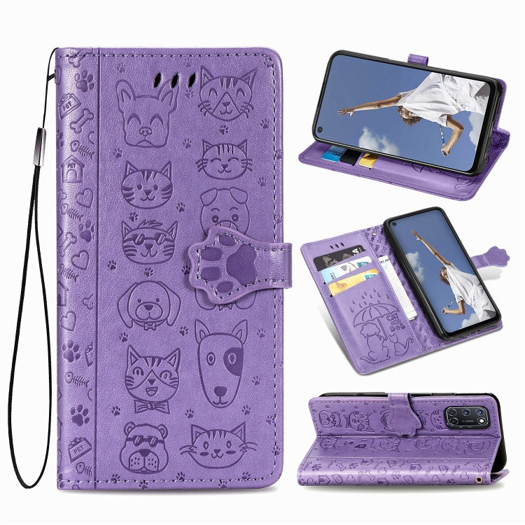 Lovely Cat and Dog Embossing Pattern Horizontal Flip Leather Case , with Holder & Card Slots & Wallet & Cartoon Clasp & Lanyard, For Huawei Y6P, For Huawei Y8P / Enjoy 10s, For Xiaomi Redmi 10X Pro, For Xiaomi Redmi 10X Pro 0, For OPPO A92 / A72 / A52