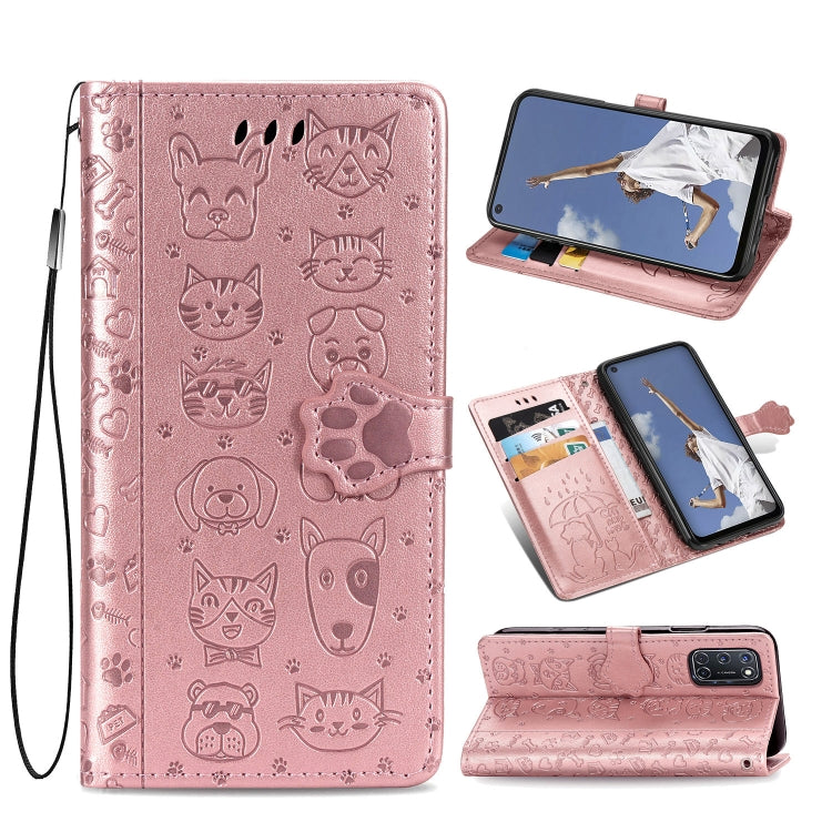 Lovely Cat and Dog Embossing Pattern Horizontal Flip Leather Case , with Holder & Card Slots & Wallet & Cartoon Clasp & Lanyard, For Huawei Y6P, For Huawei Y8P / Enjoy 10s, For Xiaomi Redmi 10X Pro, For Xiaomi Redmi 10X Pro 0, For OPPO A92 / A72 / A52