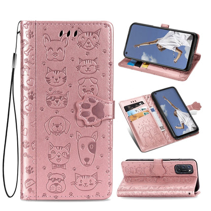 Lovely Cat and Dog Embossing Pattern Horizontal Flip Leather Case , with Holder & Card Slots & Wallet & Cartoon Clasp & Lanyard, For Huawei Y6P, For Huawei Y8P / Enjoy 10s, For Xiaomi Redmi 10X Pro, For Xiaomi Redmi 10X Pro 0, For OPPO A92 / A72 / A52