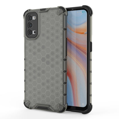 Shockproof honeycomb phone case, dark gray with TPU/PC bumper edges