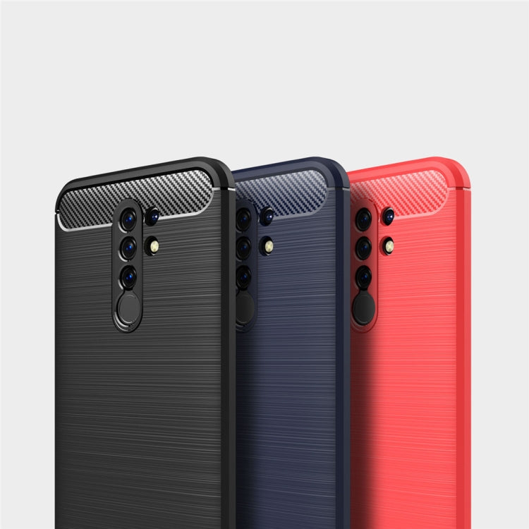 Brushed Texture Carbon Fiber TPU Case, For Xiaomi Redmi 9