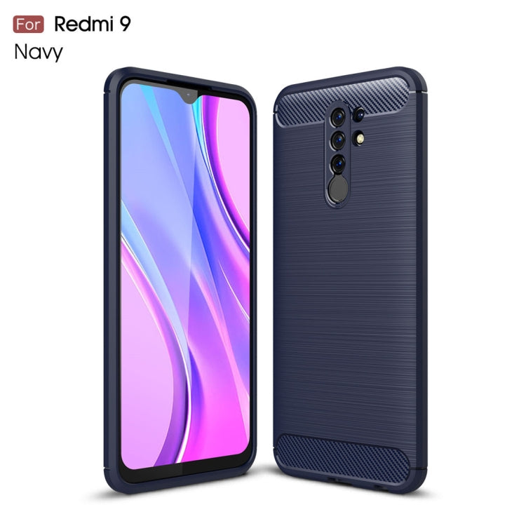 Brushed Texture Carbon Fiber TPU Case, For Xiaomi Redmi 9