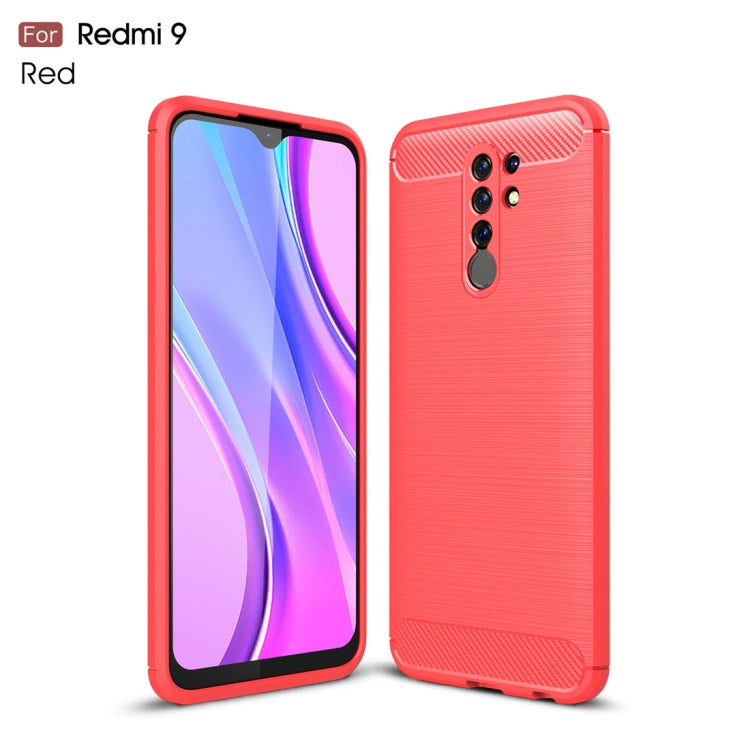 Brushed Texture Carbon Fiber TPU Case, For Xiaomi Redmi 9