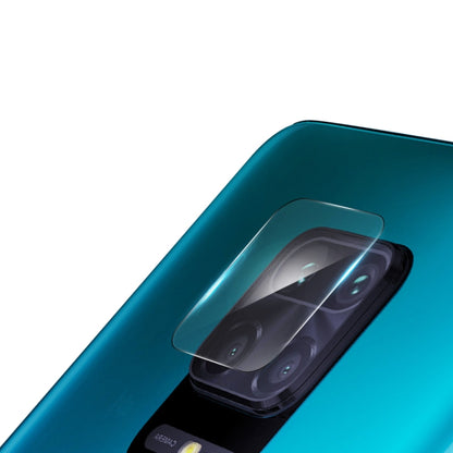 Tempered glass film for rear camera lens, transparent protector on teal phone back