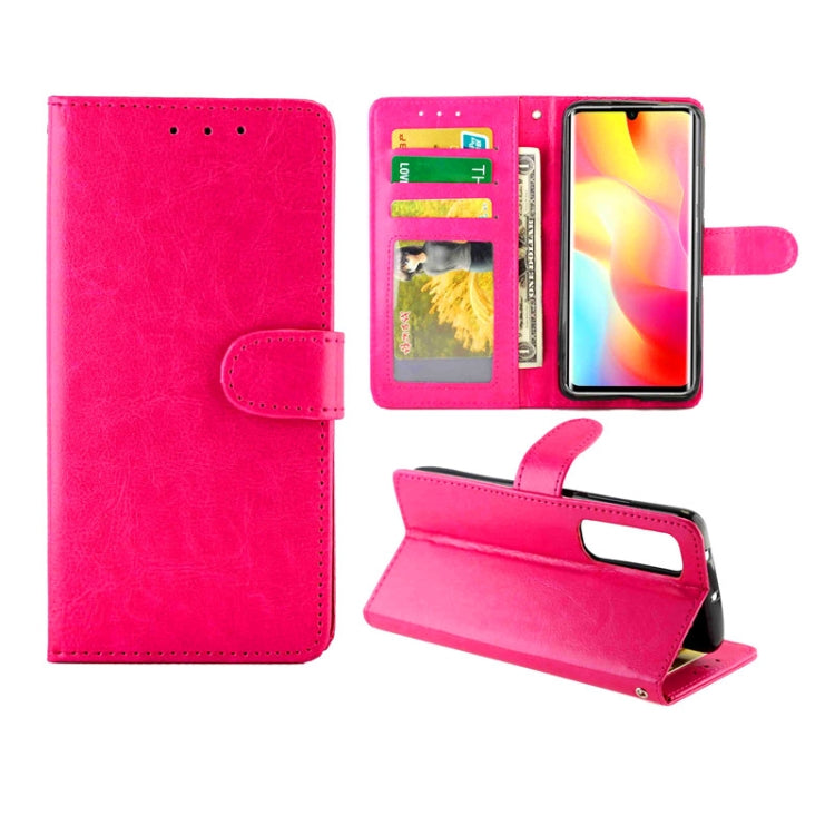 Pink horizontal flip phone case with card slots, wallet pocket, and kickstand stand
