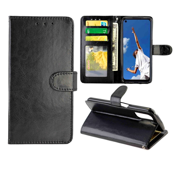 Black horizontal flip phone case with card slots, wallet pocket, and kickstand holder